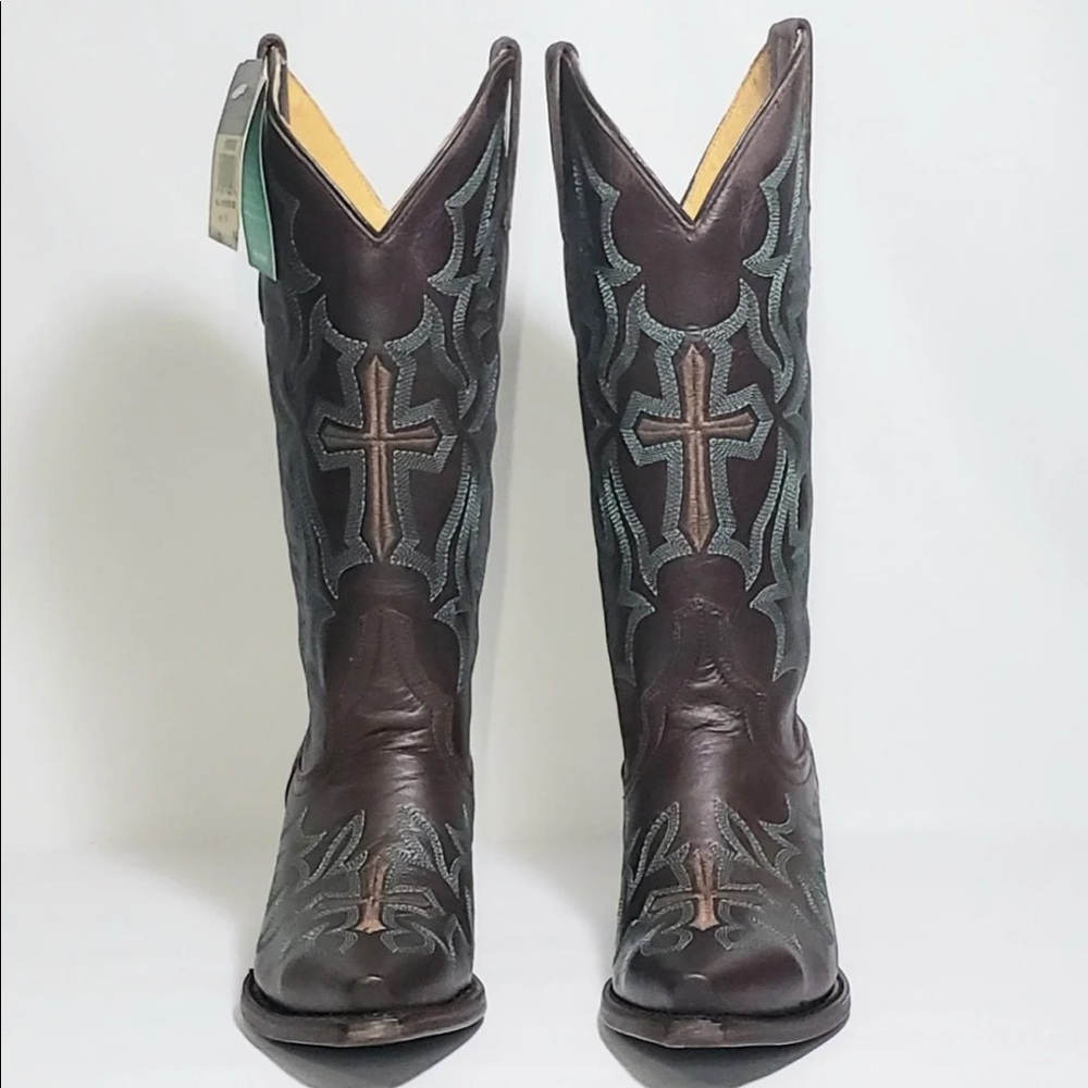 ROPER Leather Cowboy Boots 8.5 Real Leather NIB